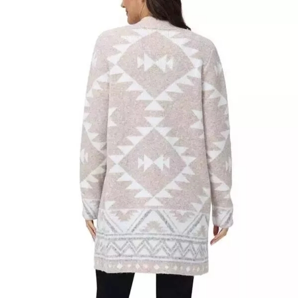 Brand New Frye Ladies' Patterned Cardigan Sweater, Tan Size Small. - Picture 3 of 4